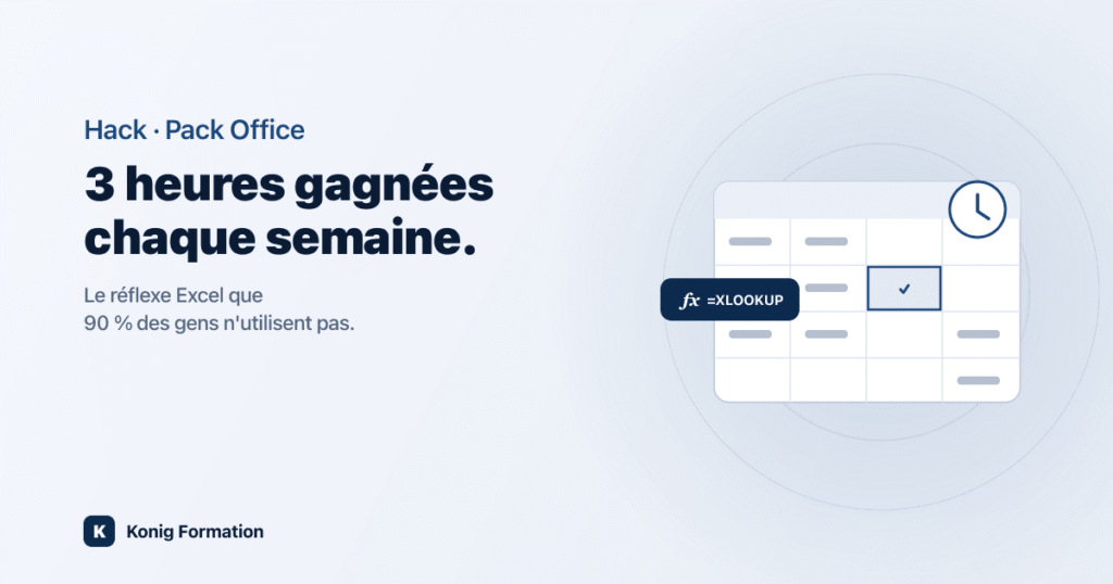 Réflexe Excel pour gagner 3 heures par semaine : RECHERCHEX et volet Copilot — Konig Formation