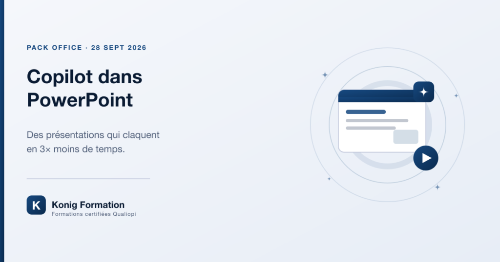 Copilot dans PowerPoint : des présentations en 3 fois moins de temps — Konig Formation