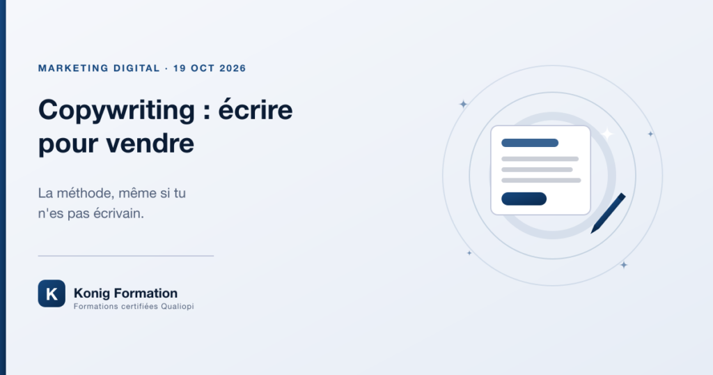 Copywriting : la méthode pour écrire des textes qui vendent — Konig Formation
